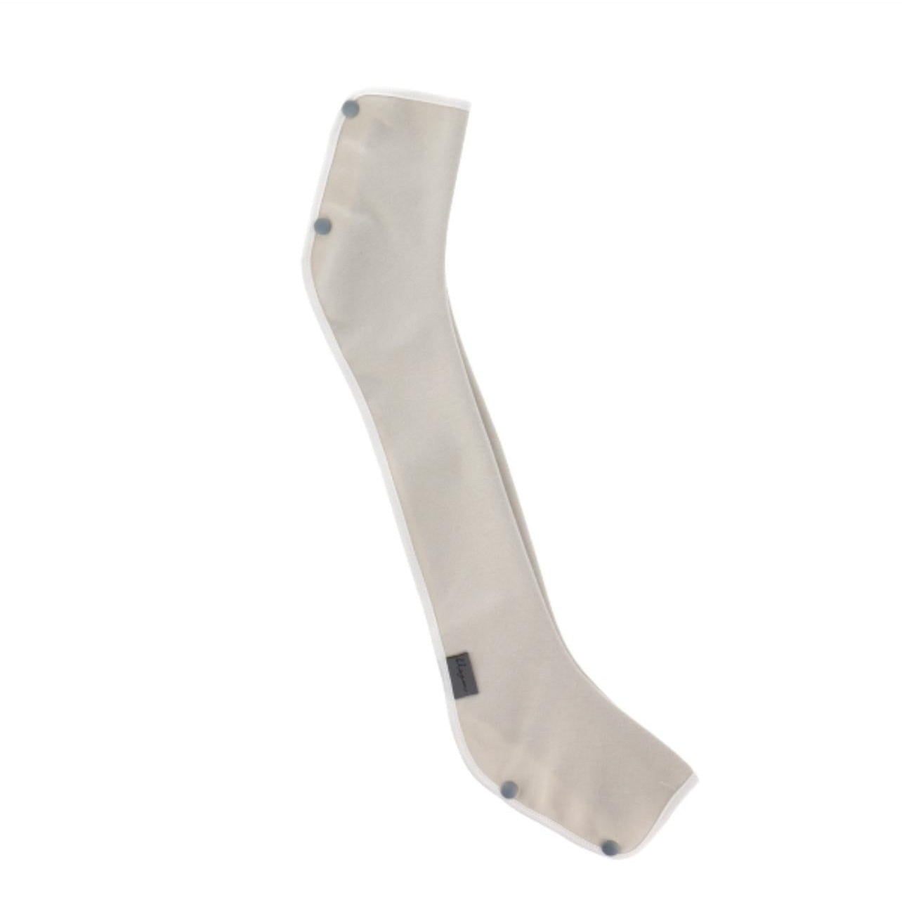 light grey drool bib with white background